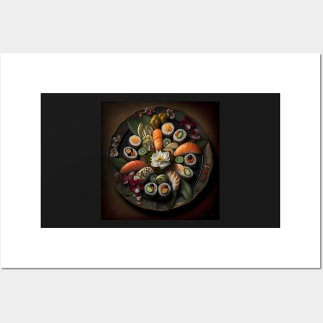 Sushi Platter Still Life Wall Art by kansaikate